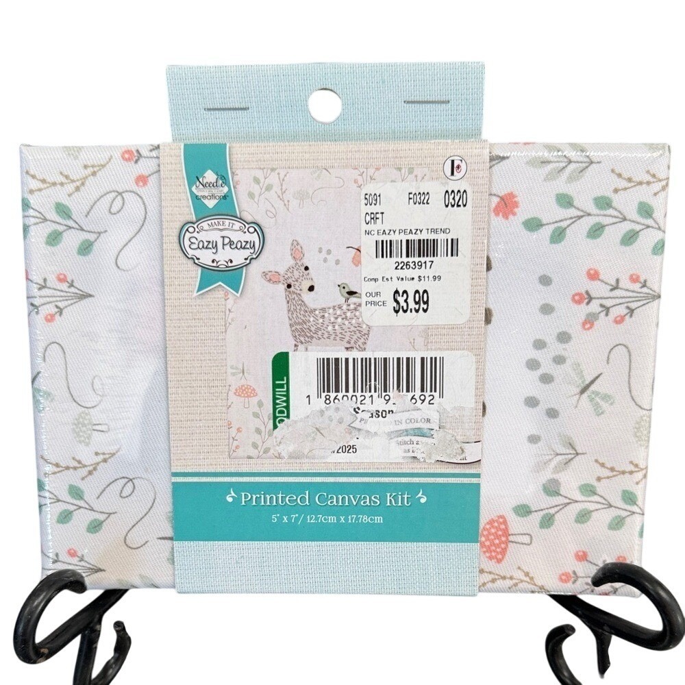 Needle Creations Printed Canvas Kit NC Eazy‎ Peazy Trend 2 Craft Embroidery